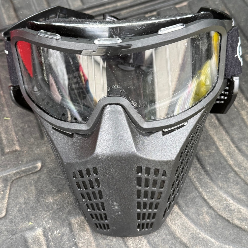 JT Airsoft Paintball Mask Goggles Full Face Protection Black Adjustable Strap